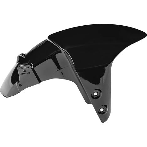 Guardabarros delantero para motocicleta, plástico ABS duradero, mayor protección, negro brillante. (1/2)
