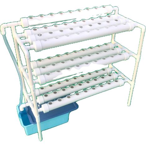 Kit de culture hydroponique, 90 sites de plantation, système à 3 couches, BLANC (1/2)
