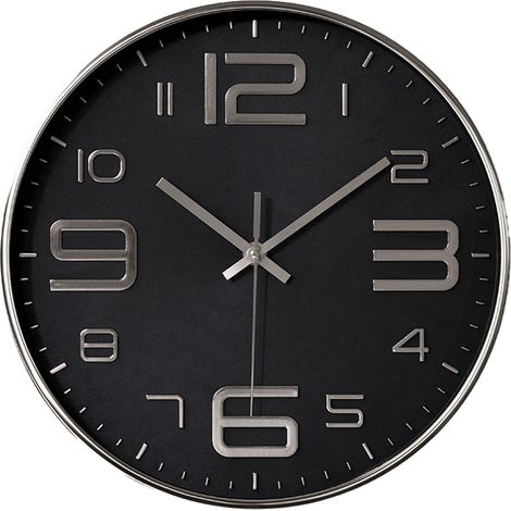 Horloge Murale Ronde - 30 Cm - Mouvement Quartz Silencieux - Pour Maison Bureau Restaurant - 1 Pièce (1/5)