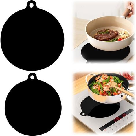 Casseroles à induction Couvercle pour plaque de cuisson Pour plaques électriques, plaques à induction, ustensiles de cuisine et bouilloires (noir différentes tailles) (1/5)