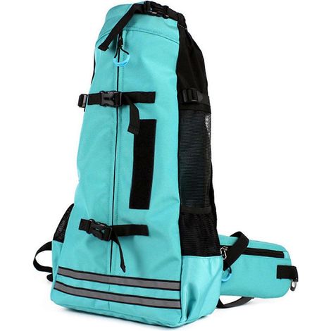 Sac de transport extérieur pour petit chien moyen, sac à dos ajustable M vert pour chien, transporteur pour animaux de compagnie en plein air. (1/4)