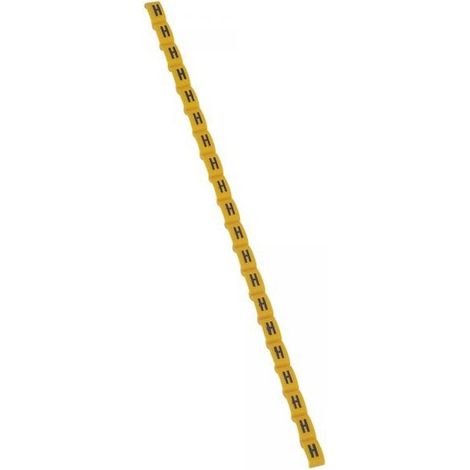 Legrand 038417 Repère Duplix lettre "H" jaune (600pcs) - code couleur international