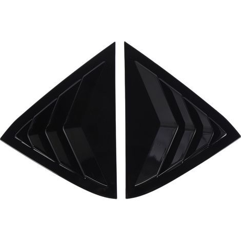 Coppia di deflettori per i finestrini laterali posteriori con pellicola oscurante, colore nero lucido, per Ford Fiesta MK7 7.5 (2008-2017). (1/5)