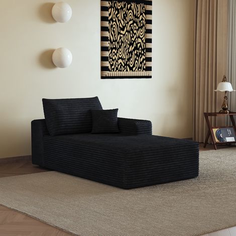 Canapé, Tissu, Salon, Noir, Confortable (1/5)