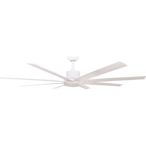 Ventilatore da soffitto Diongo con comando Ø165 8 pale DC Bianco