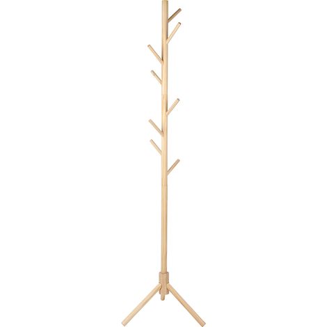 Porte-manteaux en bois en forme d'arbre pour vêtements et chapeaux, étagère au sol pour chambre et salon, support de manteau design (1/5)