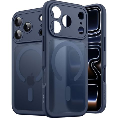 Handyhülle iPhone 17 Pro MagSafe Kameraschutz stoßfest Dunkelblau (1/5)