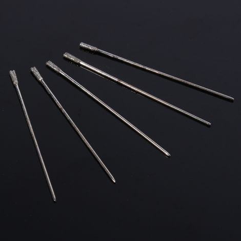 Lot de 20 forets diamantés de 1 mm pour lapidairerie, en forme d'aiguille, pour la création de bijoux en agate. (1/5)