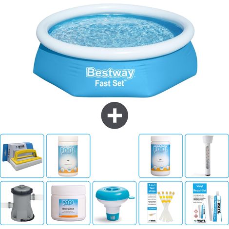Bestway Piscina Bestway Fast Set Rotonda - 244x61 cm - 8-pezzi  S43329 (1/5)