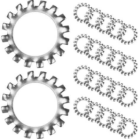 M5x10mm 304 Stainless Steel Star Lock Washers Stainless Steel Quick Speed Lock Washers Outer Toothed Washer Spring Clamp Washer (1/5)