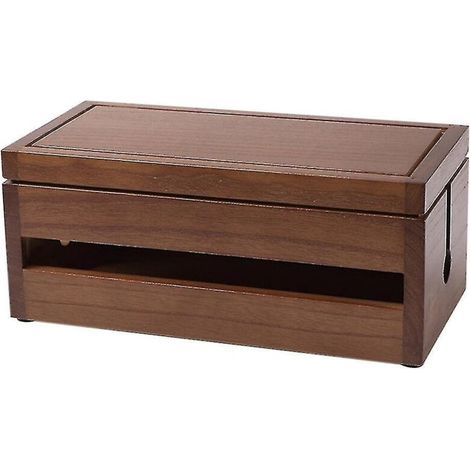 Kabelmanagementbox aus Holz – Desktop-Kabelschutz für Fernseher 1 (1/5)