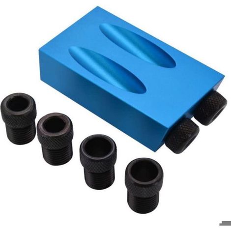 Gabarit De Perçage Pour Poche - Angle 15° - Pour Assemblage Bois En Menuiserie - 14 Pièces (1/4)