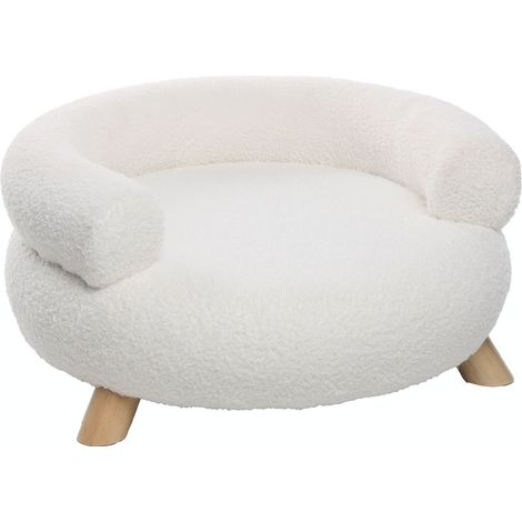 Fauteuil pour chien ou chat Détente Bouclette blanche 54 cm (1/5)