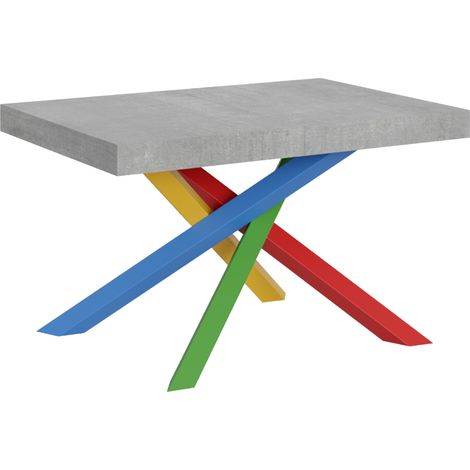 Tavolo allungabile 90x120/224 cm Volantis Cemento telaio 4/B
