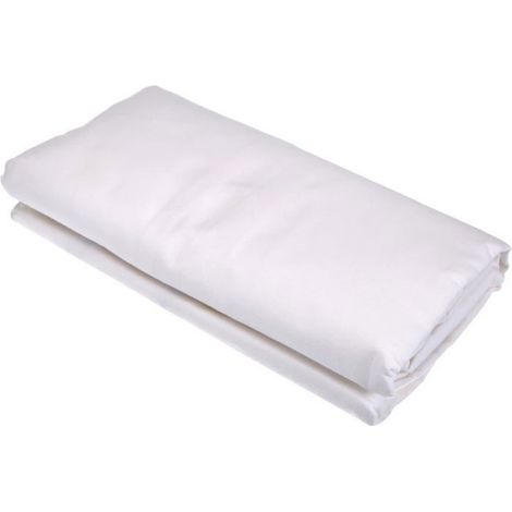1 Drap Housse, Coton 57 fils, Bonnets 27cm, Blanc Uni, 80x190cm, Lit Individuel (1/4)