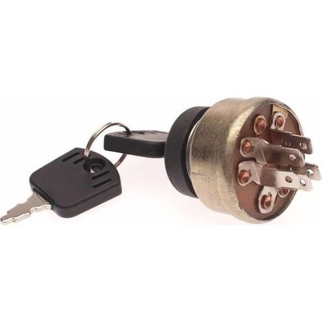 Contacteur à clé 5 bornes pour motorisation de portail – Adaptable sur modèles AYP, HUSQVARNA, CASTELGARDEN – Diamètre de montage 15,9 mm (1/3)