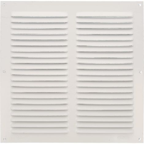 Grille de ventilation carrée en Aluminium avec moustiquaire Grilles d'aération pour sortie d'air Idéal pour plafond de cuisine et salle de bain Dimensions : 250 x 250 mm Couleur: Blanc (1/5)