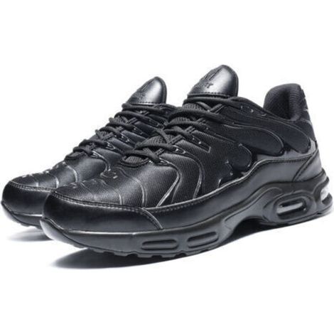 Chaussures de travail pour hommes à embout d'acier, légères et confortables, antidérapantes, noires, pointure 42 (1/5)