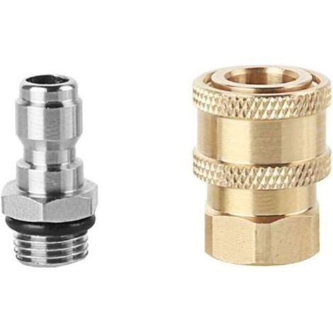 Connecteurs de buse de pulvérisateur haute pression, filetage M14, connecteur rapide 1/4, pièces de raccordement de tuyau, connecteurs de bouteille en mousse de neige (1/5)