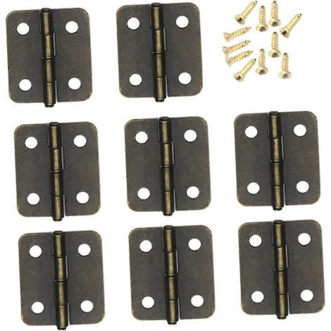 Artibetter 250 mini charnières métalliques avec vis, en fer antique durable (1/5)