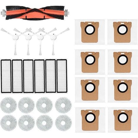 Pièces détachées et accessoires pour aspirateur robot X10+ X10 Plus B101GL : brosse principale, filtre HEPA, sac à poussière, chiffon de nettoyage. (1/5)