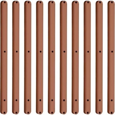 Pack of 5 pairs of plastic drawer slides for drawers - 298 mm - Brown (1/5)
