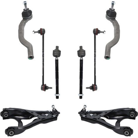 KIT BRACCIO OSCILLANTE 8 PEZZI COMPATIBILE CON DACIA DUSTER (HM) 1.3 TCe 150 (HMM3) 01. / Kit Sospensione Completo OE/OEM / Bracci Oscillanti + Testine Sterzo / Sostituzione Diretta OEM