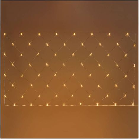 Filet lumineux raccordable 64 LED blanc chaud professionnelle 2MxH1M 24V Lotti (1/5)