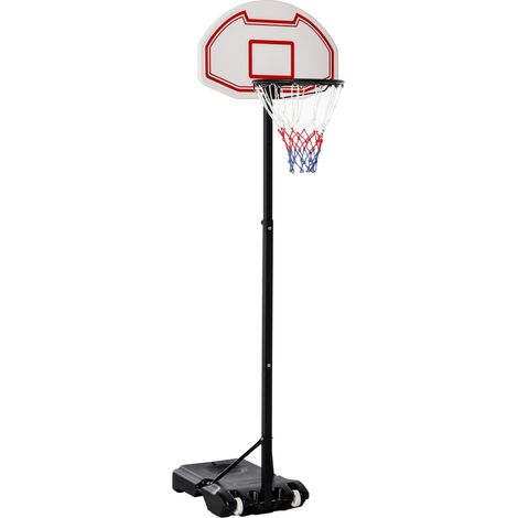 Canestro da Basket da Esterno con Supporto e Altezza Regolabile in Acciaio (1/5)