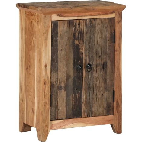 Sideboard 55x33x75 cm Massivholz Akazie und Altholz