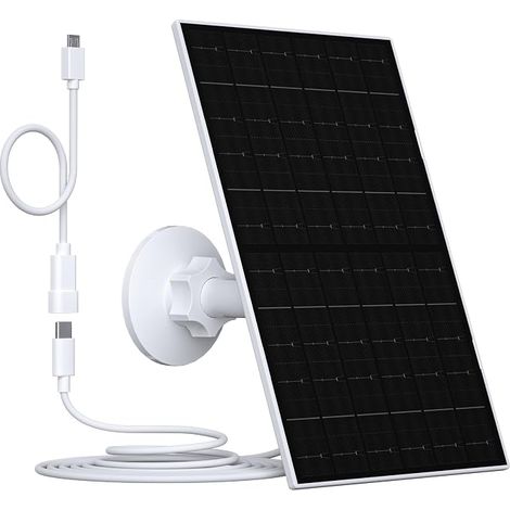 Panneau solaire 7 W pour caméra - Module de charge solaire compatible avec 2C/2C Pro/2/2 Pro/E/E20/E40/L20/L40 - IP65 avec câble USB-C de 2,2 m et support à 360° (1/3)