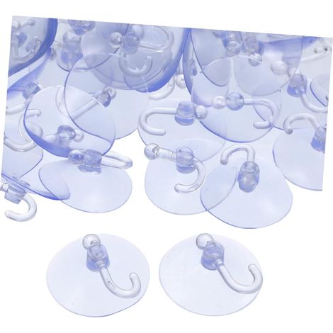 40pièces Lot De Crochets Ventouses Transparente Réutilisables Crochets Muraux Sans Percage Pour Salle De Bain Cuisine Et Douche Fixation Adhésive Surfaces Lisses Pour Rangement Sus (1/5)