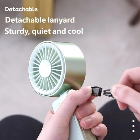 Mini Ventilateur Portable - Voyage Camping - Pliant portatif refroidissement - Extérieur bureau - Vert (1/4)