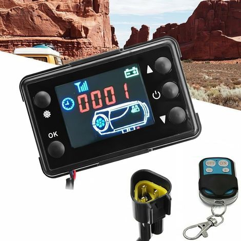 12V-24V Télécommande pour chauffage diesel 2KW 5KW Contrôleur universel de réchauffeur d'air diesel de camion de voiture avec télécommande à 4 boutons, interrupteur de moniteur LCD (1/5)
