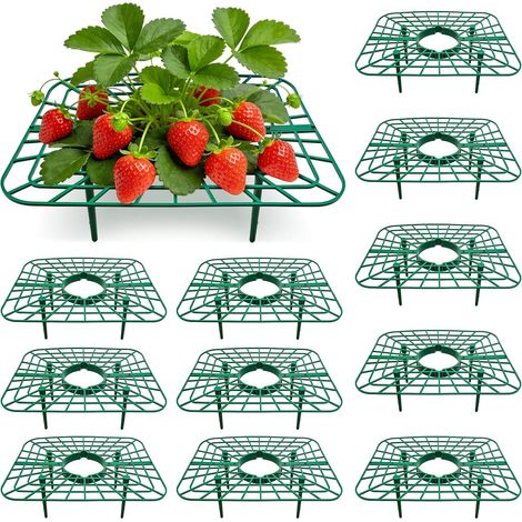 Ortviai Soporte para Plantas de 4 Patas, Plástico UV Resistente y Reutilizable – Ideal para Fresas, Balcón y Jardín (1/5)