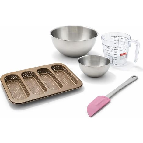 Set de 5 ustensiles de pâtisserie moule à gâteaux bol spatule pâtisserie et verre doseur Zenker Mojave Gold (1/5)