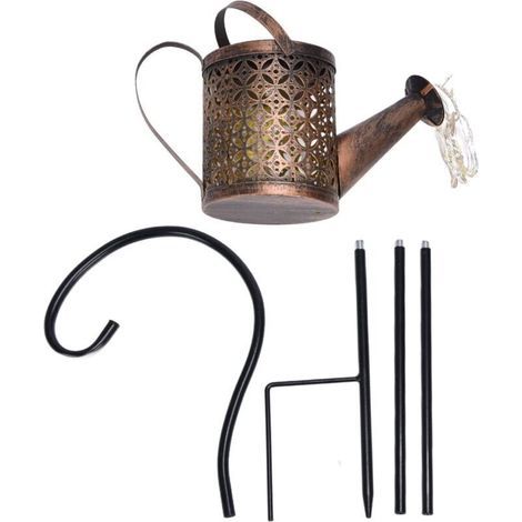 Lumière de Pelouse de Bouilloire Solaire, Bel Arrosoir Solaire Pratique Allume la Lumière de Chaîne pour la Décoration de Cour de Jardin Thanksgiving Halloween Cadeau de Noël,lumière solaire (1/4)