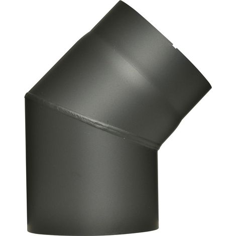 FireFix Ofenrohrbogen 45° Ø 150 mm schwarz Rohr Bogen Ofen Kaminrohr Rauchrohr