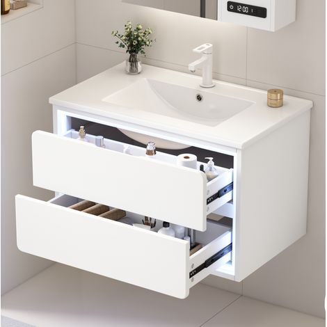 mobile contenitore 76x46x48,5 sospeso con lavabo LED OKMYHOME (1/5)