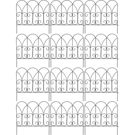 Bordure de jardin métal volutes Lot de 12 (1/2)