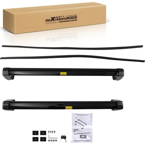 Black Aluminium Roof Cross Bars Pair Storage For Land Rover Defender 90 L663 20+ (1/5)