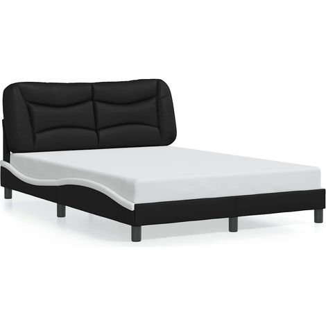 Maison Exclusive - Giroletto senza Materasso Hvar Nero e Bianco 120x200 cm in Similpelle (1/5)