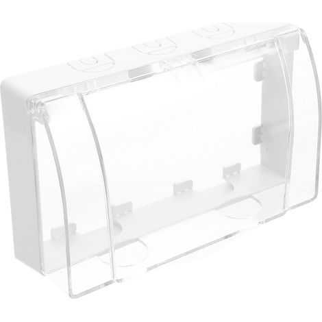 Couvercle de Protection Étanche pour Interrupteur Mural Double Type 86 Boîtier Transparent Surélevé en Plastique Cache-Prises Sécuritaire pour Salle de Bain Protection (1/5)