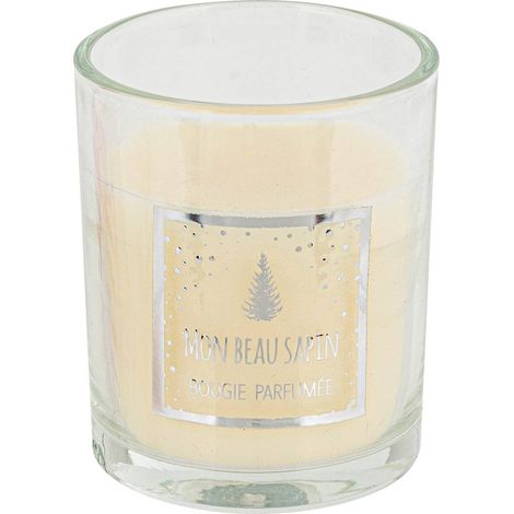 Bougie parfumée cracker 89 gr avec pot en verre assorti - Atmosphera créateur d'intérieur