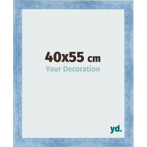 yd. - Cadre photo 40x55 - Bleu Brillant Patine - MDF - Pisa (1/5)