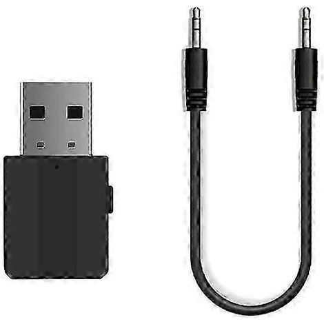 Émetteur-récepteur audio Bluetooth sans fil 5.0 USB 2-en-1 pour appels mains libres et musique, adaptateur audio pour voiture et haut-parleurs TV JN (1/5)