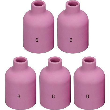 TIG Lentille à Gaz Busette en Céramique d'Alumine Diamètre Jumbo Grand 57N75 6 9.5mm pour QQ300 PTA DB SR WP 9 17 18 20 25 26 Torche de soudage TIG 5pcs (1/5)