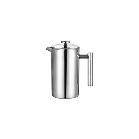 Cafetière à piston French Press 350 ml en acier inoxydable, pour un café frais – Silver (1/5)
