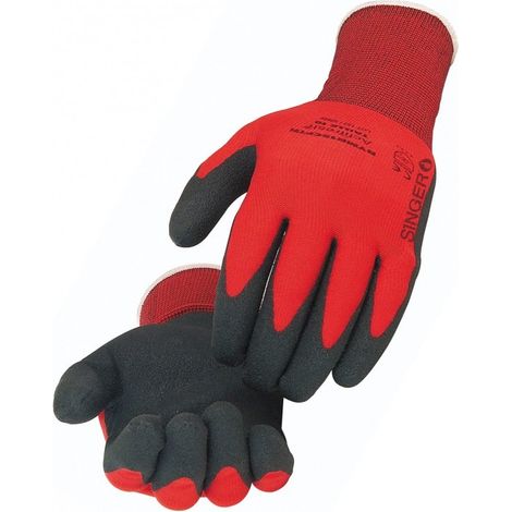 Gant de manutention légère T.9 polyamide rouge et noir Singer (1/2)