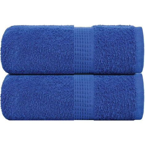 Serviettes d'invités FROGN, lot de 2, bleues, 30 x 50 cm, 360 g/m²